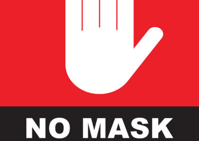 No mask no entry stop
