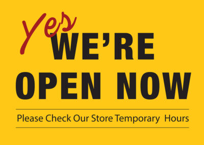 Yes we are open, check temporary hours