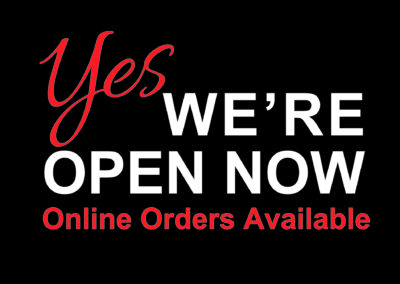 Yes we are open online orders