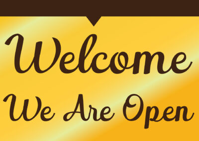 Welcome, we are open