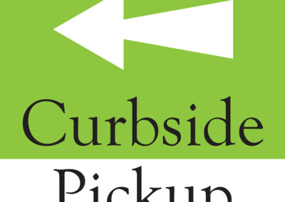 Curbside pickup left arrow green