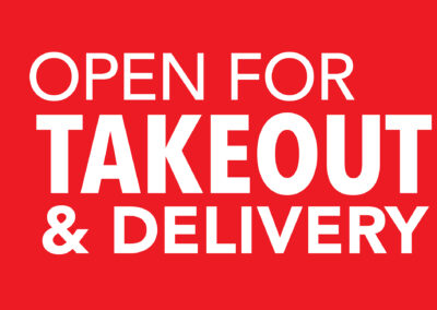 Open for takeout & delivery