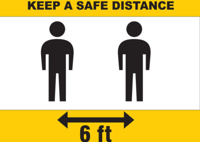 Keep safe distance yellow