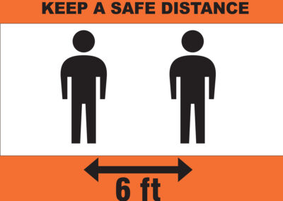 Keep safe distance orange