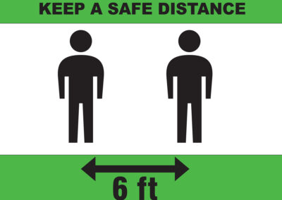 Keep safe distance green