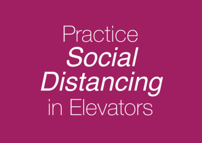 Practice social distancing elevators