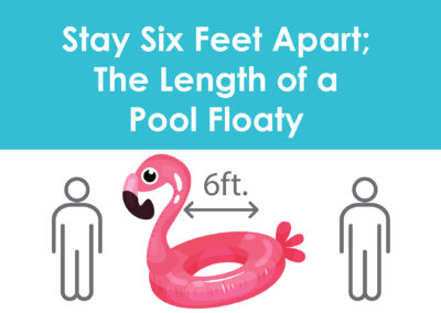 6 ft apart, length of pool float